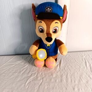 Paw Patrol Snuggle Up Pup CHASE Lights & Sounds Plush Flashlight WORKS